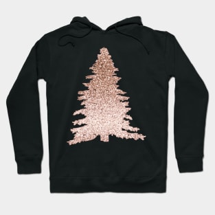 Sparkling rose gold Christmas tree Hoodie